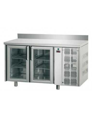 Mesa refrigerada - Alzatina - N. 2 puertas - cm 142 x 70 x 95/102 h