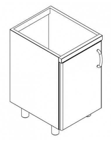 Base with left door and intermediate shelf - Dimensions cm 40 x 56.5 x 79 h