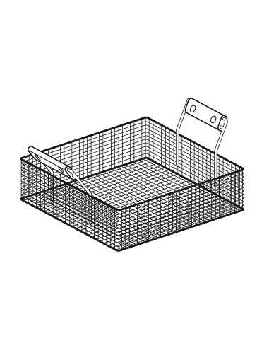 Bath basket for fryer - Dimensions cm 46 x 30 x 10 h