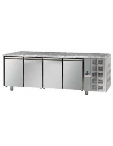 Tabla refrigerada - N. 4 puertas - cm 233 x 70 x 85/92 h