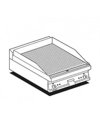 Plancha eléctrica - Placa acanalada - 80 x 60 x 28 cm h