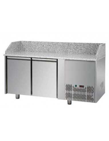 Banco pizza con 2 porte - cm 161 x 75 x 103/110 h