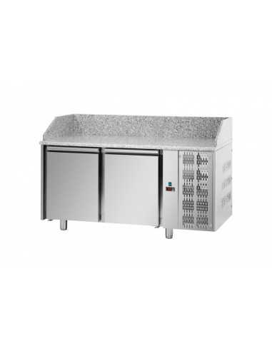 Pizza counter with 2 doors - cm 161 x 80 x 103/110 h