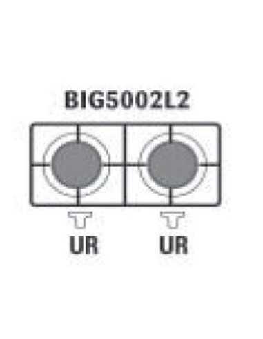 N. 2 Ultra fast burners - Power kW 2.5 + kW 2.5