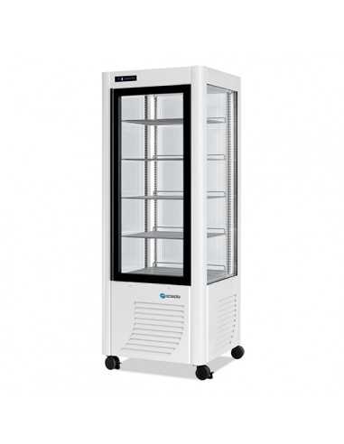 Refrigerated display case chocolate 400 litre ventilated - Rectangular shelves - Positive