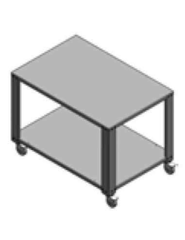 Tavolo fisso in Aisi 430 con ruote - cm 61 x 63 x 88.3 h - Per EKF 423, EKF 443 e EKF 523 (in tutte le versioni) ed EKF 412