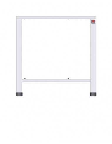 Fixed table in Aisi 430 - For EKF 311, EKF 364, EKF 411 and EKF 464 - cm 78.5 x 67 x 79.1 h