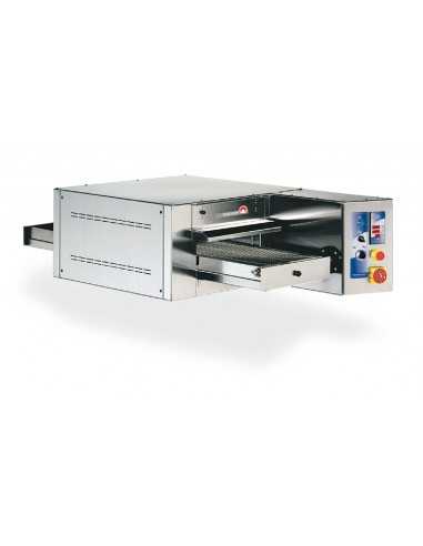 Horno de pizza eléctrico - Túnel con cinta 83 cm - cm 142 x 247 x 41 h