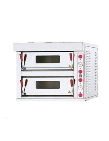 Forno pizza elettrico per 4+4 pizze - cm 85 x 95 x 70 h