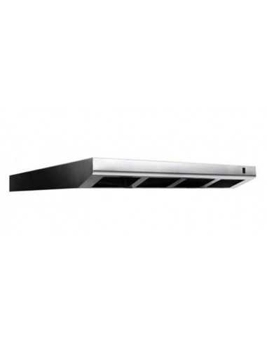 Capota de acero inoxidable para hornos Trays - También disponible en hierro pintado negro - Dim. cm 150 x 96,4 x 12 h