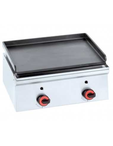 Electric fry top with smooth top cm 58.6 x 41.3 in steel