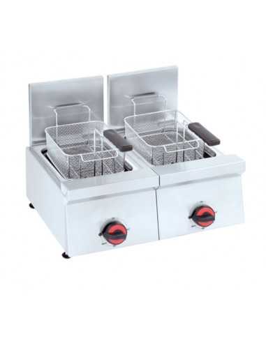 Electric fryer - Capacity Lt 12 +12 - cm 80 x 45 x 24 h