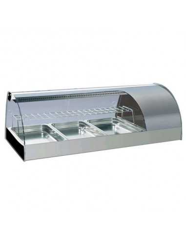 Refrigerated showcase for sushi 4 basins GN 1/1 cm 100.5 x 60.3 x 44.1h