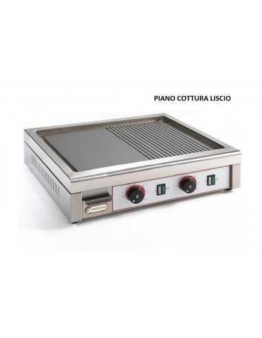 Electric fry top with smooth surface cm 43x33 - Steel plate