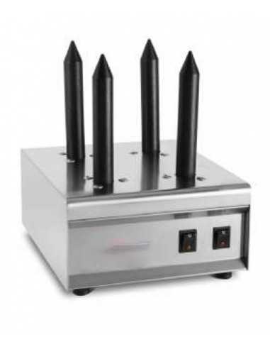 Hot dog cooker machine - No. 4 skewers for bunes