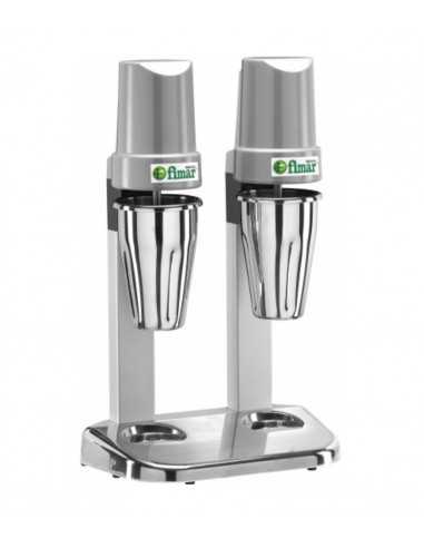 Double milkshake blender 0.55 liters x 2 stainless steel cups