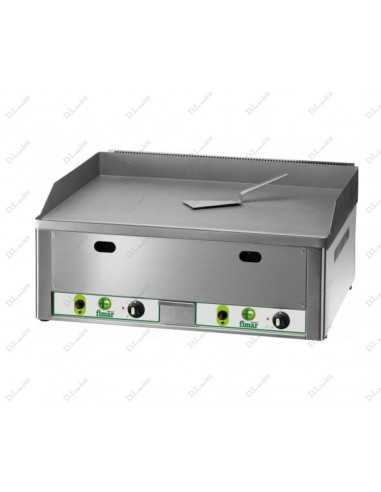 Gas fry top with smooth chrome top cm 65 x 48