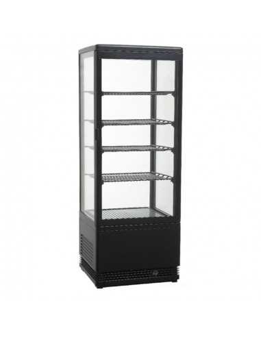 Refrigerator cabinet - Capacity Lt 98 - N.4 glass sides - cm 42.5 x 38 x 110 h