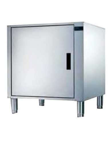 Armadio caldo - Capacità  teglie n. 8 GN 2/1 - Alimentazione 230 V 50/60 Hz monofase - Potenza kW 1.65 - Interteglia cm 6.5 - Te