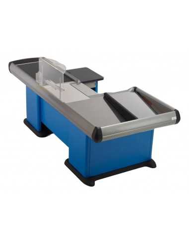 Cash desk - Double tank - Scanner fitting - cm 257.9 x 117.2 x 88.5 h