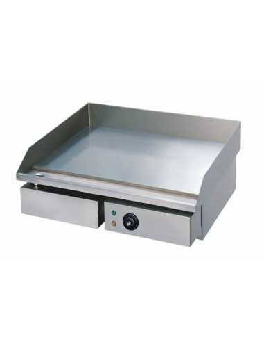 Fry top elettrico con piastra cromata liscia cm 55 x 35