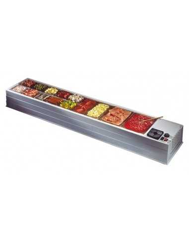 Ingredient display case - Cm 210 x 41 x 22 h