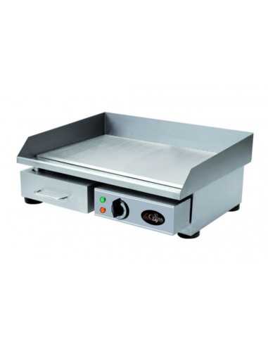 Electric fry top with smooth metal top cm 55 x 35