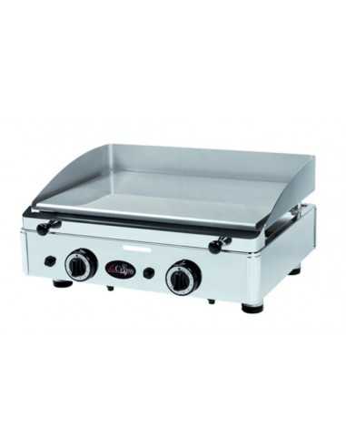 Fry top a gas con piano liscio cm 55,5x40