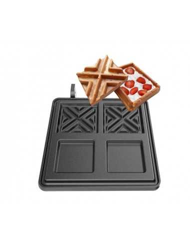 Interchangeable waffel plate - shape: 2 waffles cm 10.8 x 10.8 x 2  - In cast iron