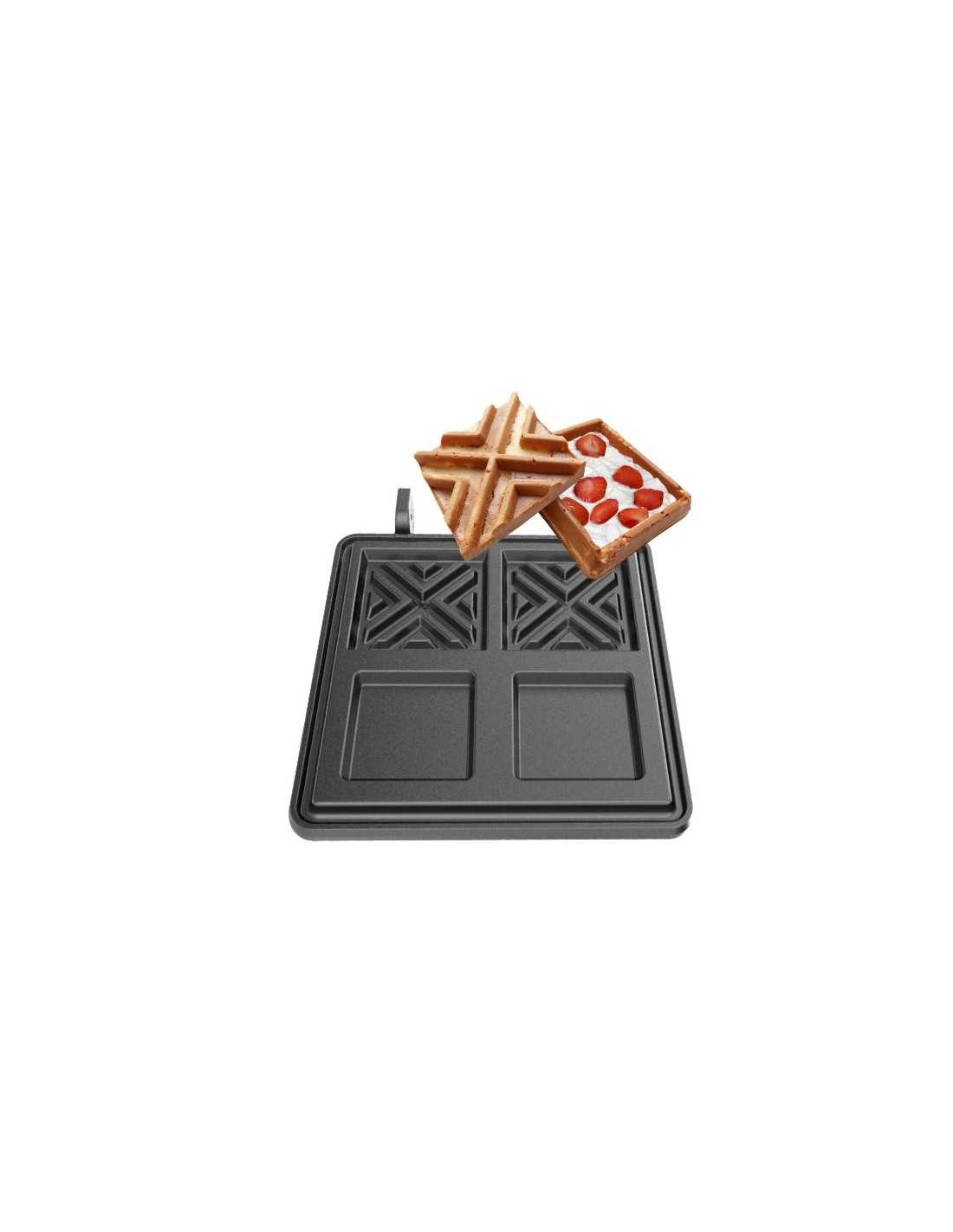 Interchangeable waffel plate - shape: 2 waffles cm 10.8 x 10.8 x 2  - In cast iron