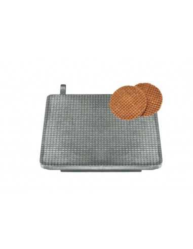 Piastra waffel intercambiabile - FORMA: 1 cialda waffel 26x26 Cm - Utilizzabile per ''stroop'' tipico olandese - in ghisa