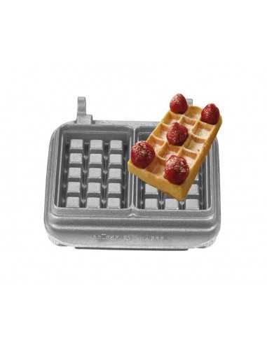 Interchangeable waffel plate - FORMA: 2 waffel type BRUSSEL 16.5 x 10.5 x 2.8 Cm - Cast iron