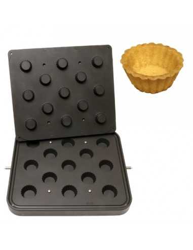 Cupcake plate - mm Ø sup 50 - inf 35 - h 21 - side 4-5 - bottom 4 - Impronte 13