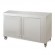 Neutral cabinet with doors - Wheels - N. 2 shelves - for Model CHURRASCO CM 35