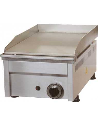 Fry top a gas con piano liscio cm 32.5 x 40 x 8 h - Da banco