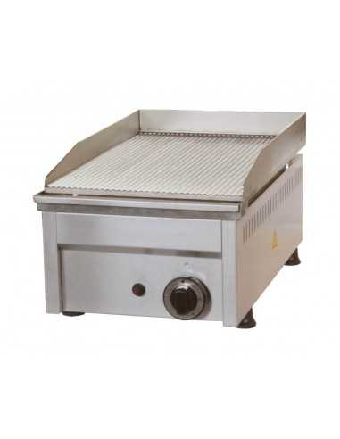 Gas fry top with ribbed top cm 32.5 x 40 - Countertop