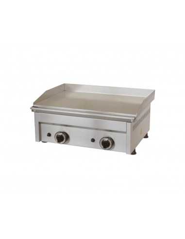 Fry top a gas con piano liscio cm 58.5x40 - Da banco