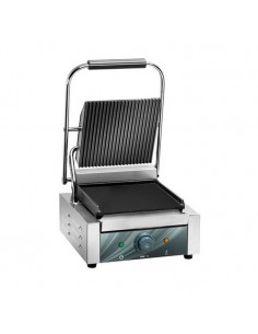 Piastra per panini in ghisa - rigata/liscia - 2200 W