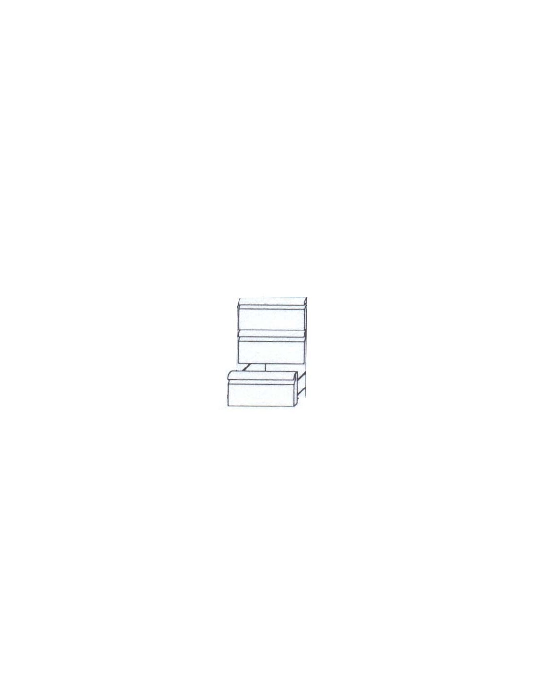 Box No. 3 refrigerated drawers 1/3cm 30.1 x 48.8 x 11.9 h)