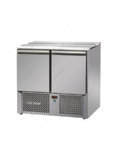 Tavolo Refrigerato 2 Porte - Acciaio Inox AISI 304 - Capacità Lt 310 - Made  in Italy