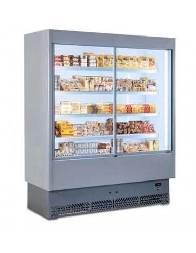 Muralla refrigerada - Puertas deslizantes - Para cortes fríos y lácteos - Acero inoxidable - cm 135 x 65 x 198.5h