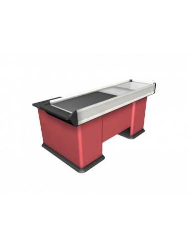 Motorized checkout counter - Conveyor belt - cm 291.2