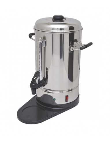 Electric coffee percolator for 48 cups with a capacity of 6.8 liters