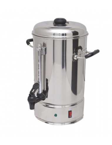 Electric coffee percolator for 130 cups with a capacity of 15 liters