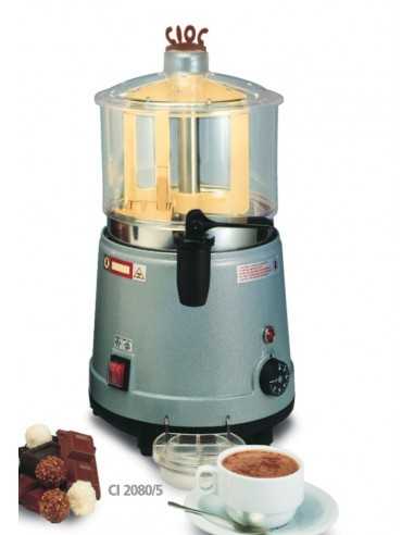 Chocolate maker with 5-liter capacity and transparent removable bowl