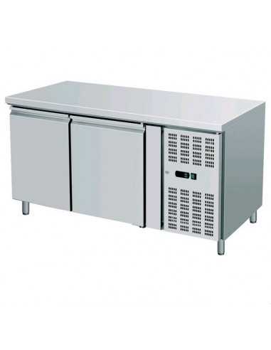 Refrigerated table - Temperature positive - N. 2 doors - cm 136 x 70 x 85 h