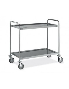 Carrello in acciaio inox AISI 304. Dimensioni 99x55x80