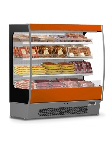 Wall refrigerated display - Suitable for pre-packaged meat - Temperature Thank you/+2 °C - Ventilate - cm 131 x 88.8 x 199.1h