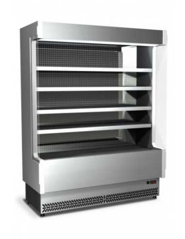 Pantalla de pared refrigerada - Acero inoxidable - Para frutas y verduras - Temperatura +6/+°C - cm 108 x 76.4 x 204h