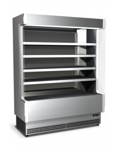 Refrigerated wall display - Stainless steel - For fruit and vegetables - Temperature +6/+°C - cm 258 x 76.4 x 204h